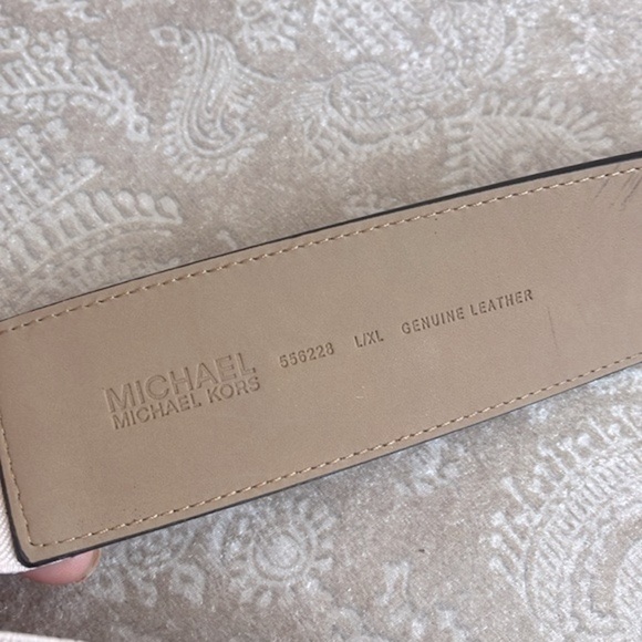 Brand New Michael Kors Genuine Leather Wide Strap Belt Elastic Stretch Cognac main image 13